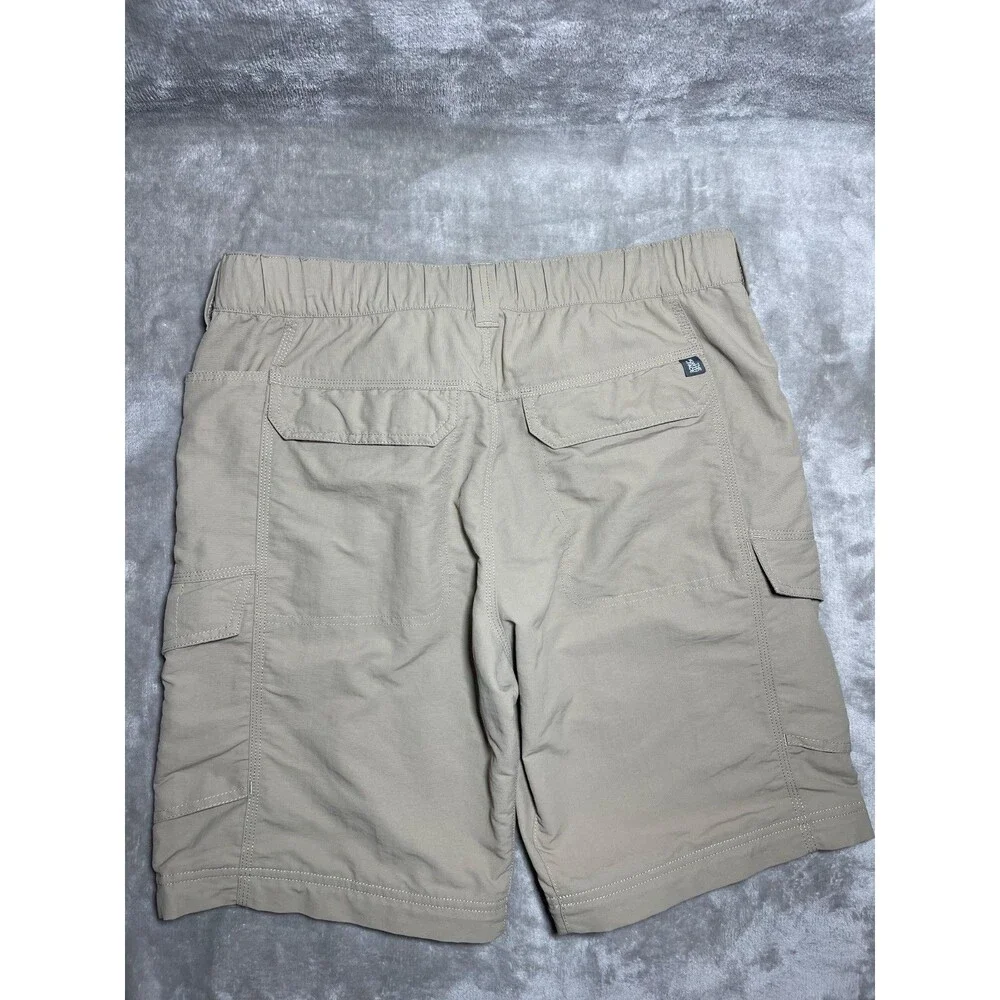 The North Face Cargo Shorts Men's Size Medium Beige Tan Hiking with Belt